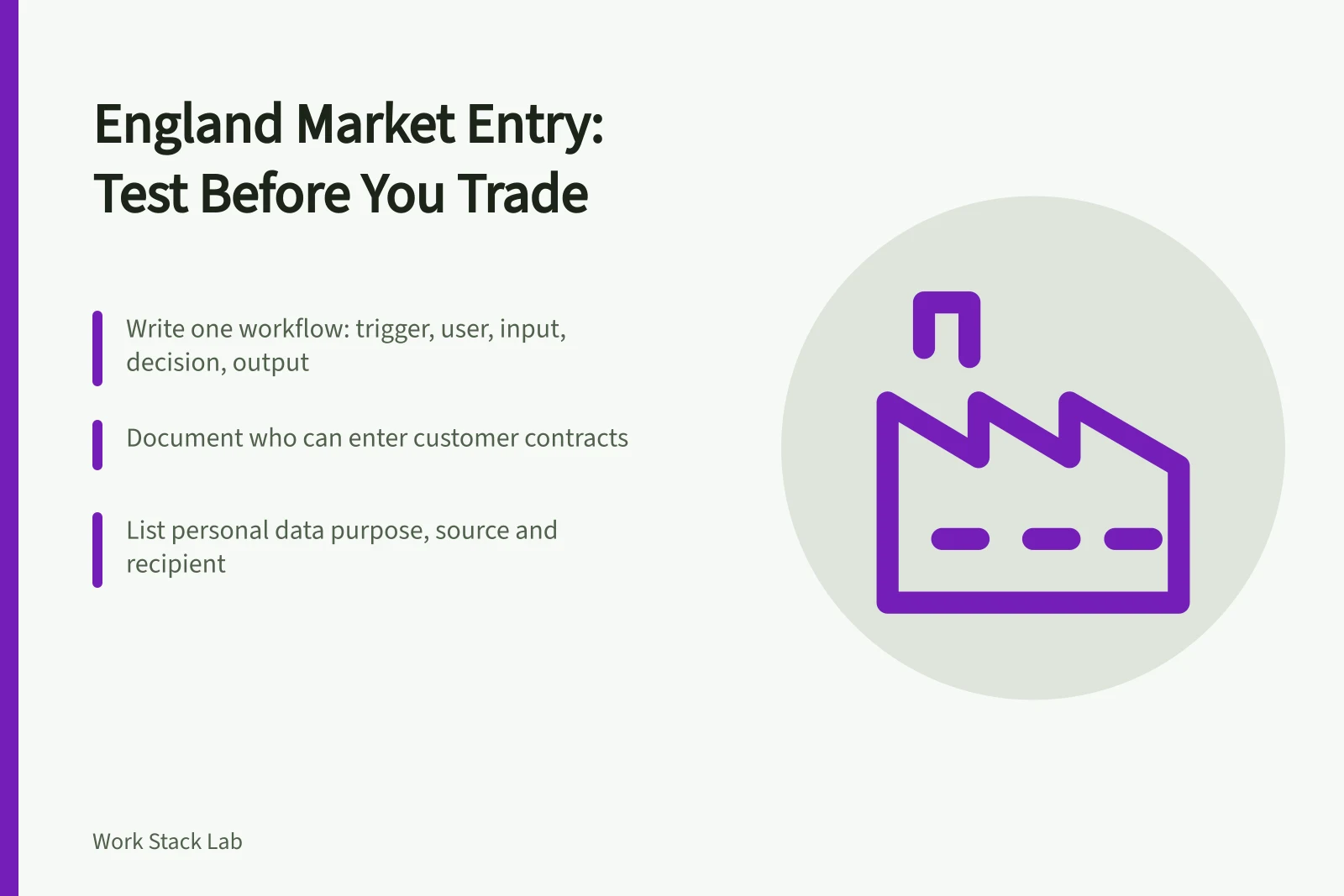 Checklist for entering the England productivity software market