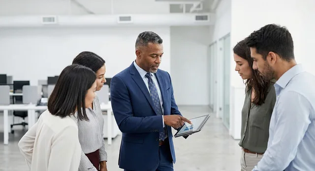 company, team, collaboration, office, meeting, technology, tablet, diverse, professionals, leadership, presentation, data, teamwork, modern, communication, strategy, innovation, group, workplace, accompaniment, ai generated. The first ninety days of a productivity software proposition, ending in a controlled pilot