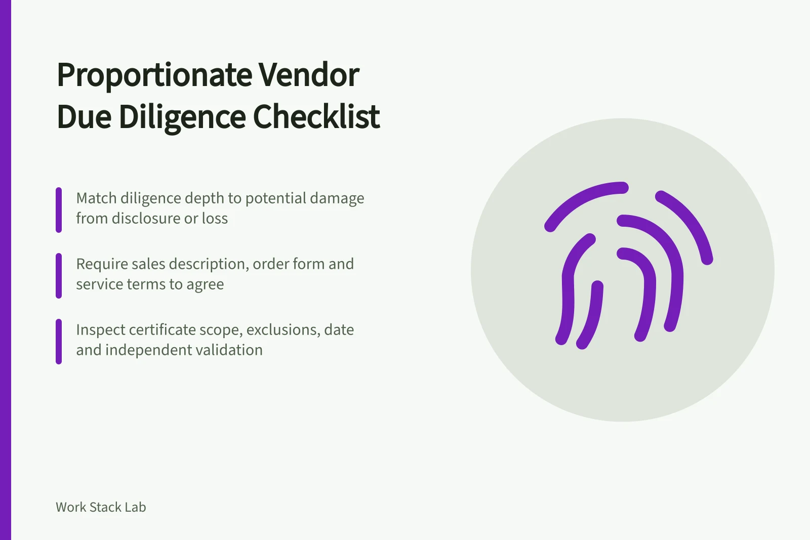 Checklist for proportionate vendor due diligence on productivity software
